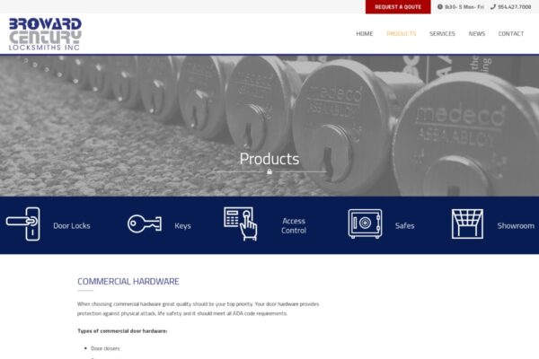 Broward Century Locksmiths Inc_Products