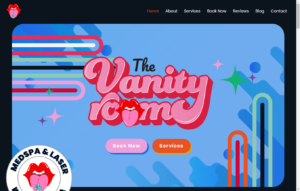 The homepage for The Vanity Room in Orlando, FL