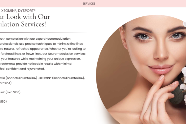 Aesthetics service page