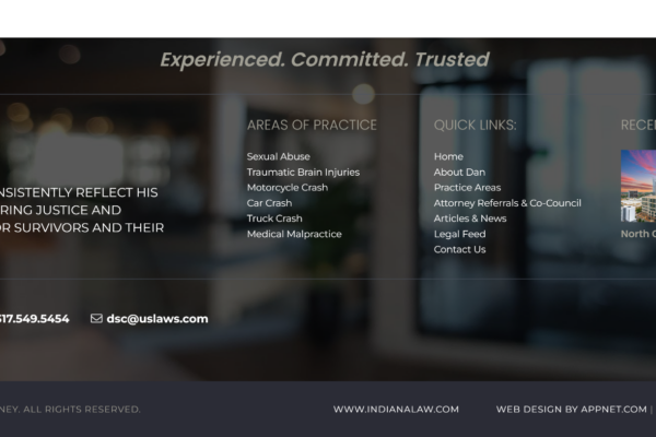 Website footer
