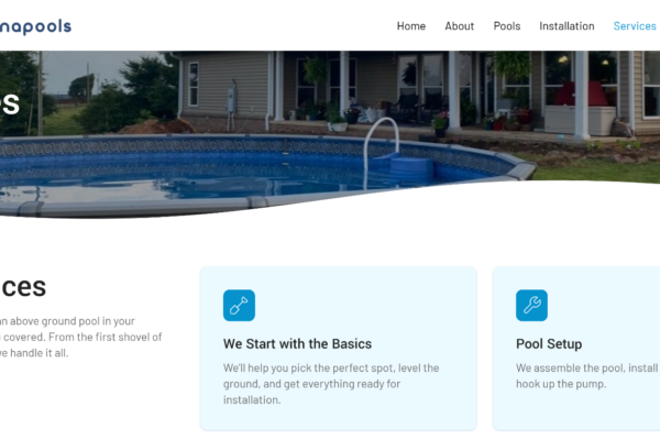 Discount Pools services page